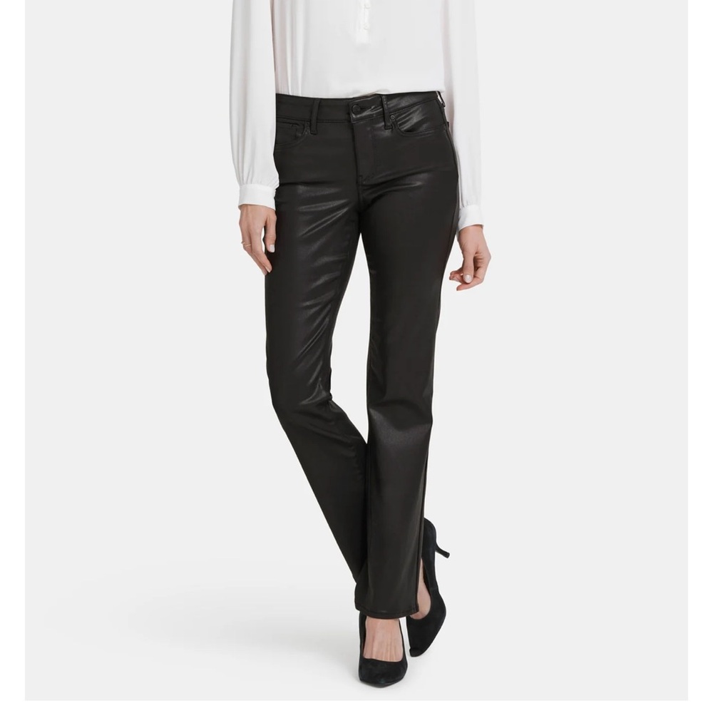 NYDJ black coated Marilyn straight jean 6